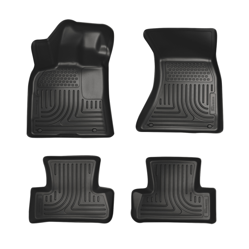 Mercedes-Benz GLK-Class Floor Liners - Front + Rear - Husky Liners - WeatherBeater Front & 2nd Row Combo - Black - `10-`11